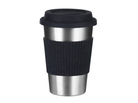 Vaso acero con tapa de silicona Duglas